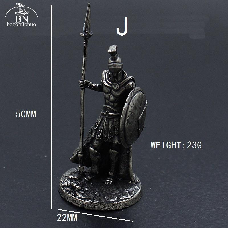 1 Stück Antike Spartaner Rom Soldaten Figuren Miniaturen Vintage Metall Soldaten Modell Statue Desktop Ornament Geschenk