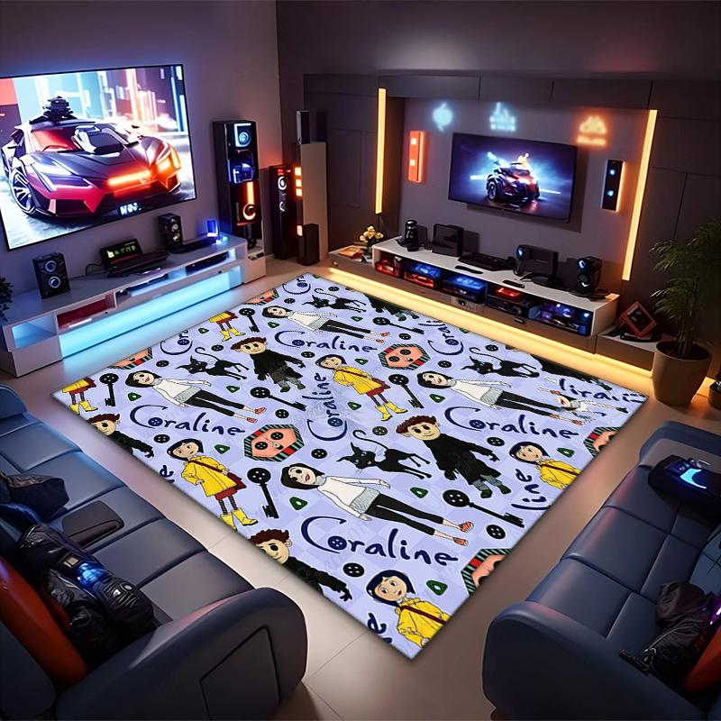 1PC Coraline Rug - Home Decoration Carpet For Living Room Bedroom Flooring Computer Chair Area Rug