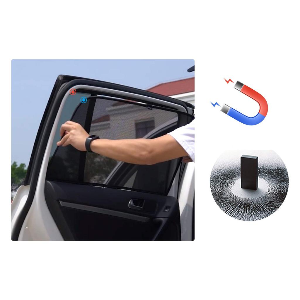 RUIYA Sluneční clona na zadní sedadlo pro Toyota Corolla Boční clona s magnetickým upevněním Sluneční světlo do auta Horko v autě Snadná instalace Specifický střih pro Corolla Cross Specifický pro vozidlo