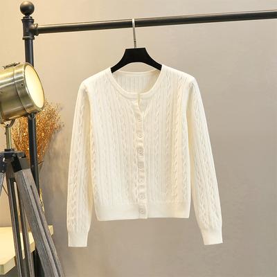 Long-sleeved Twist Sweater with a Half-open Crewneck Base Layer, a Women's Loose Top, a Knitted Sweater, a Cardigan Jacket