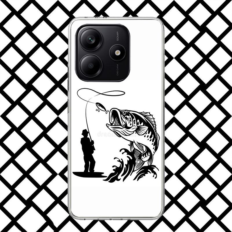 Hunting Fishing Man Phone Case for Xiaomi Redmi Note 15 14 14S 13 12 12S 11 Pro Plus 11E 11T 11S 10S 5G Soft Cover Fundas Redmi