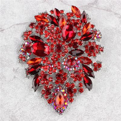Annual Direct Sales Bridal Brooch With Diamonds And Flower Alloy Brooch