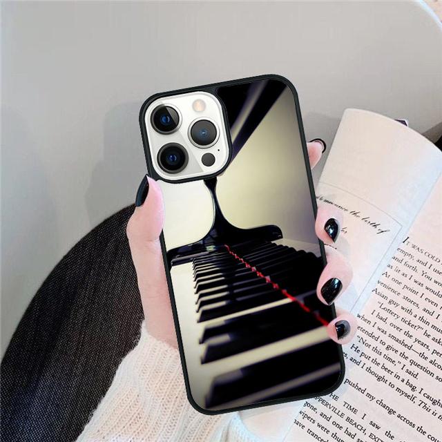 Music Piano Key Phone Case Cover For iPhone 17 Air 15 16 14 13 12 Pro Max 11 Pro Max Plus Coque Shell