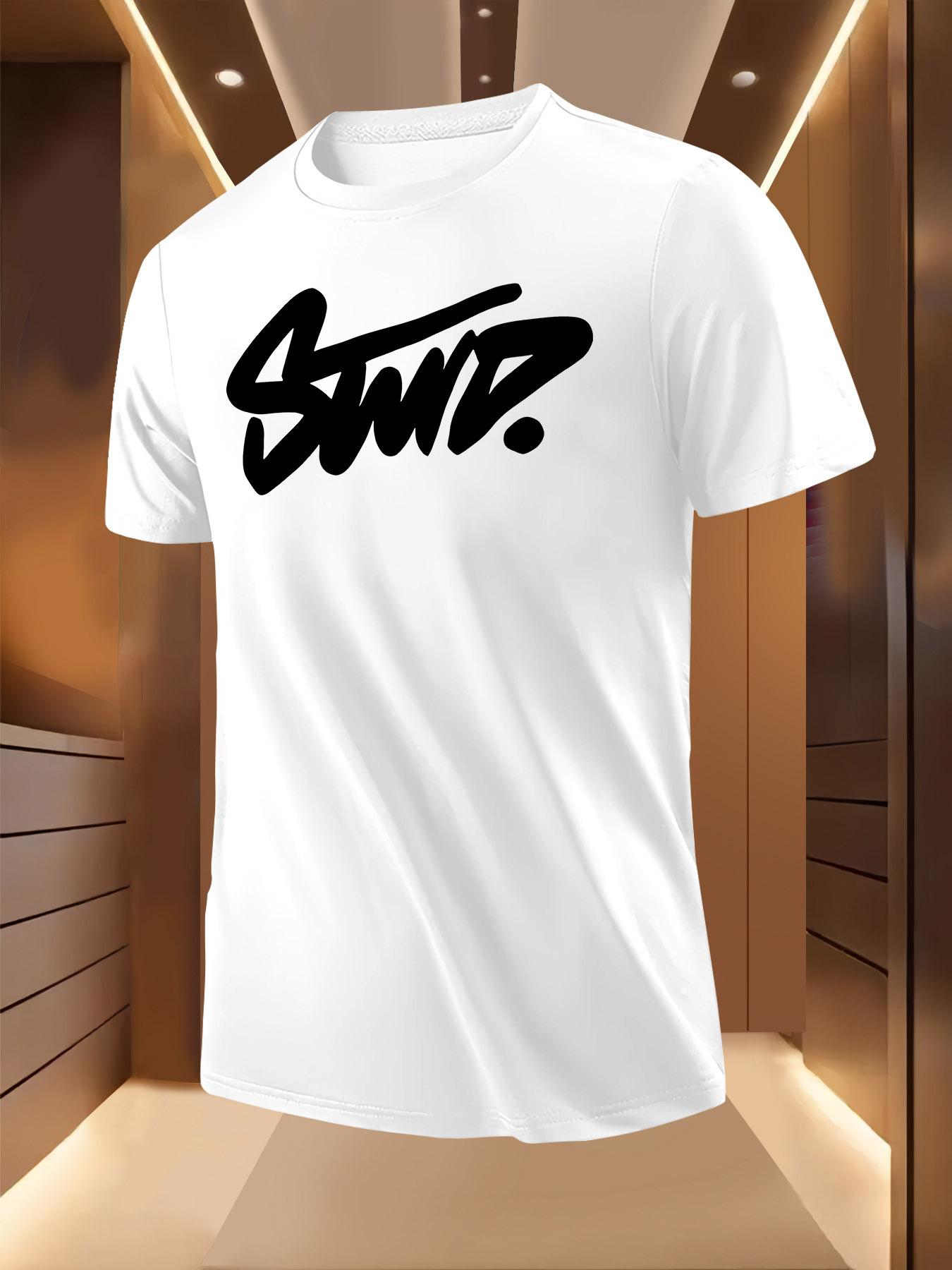 Hand-Drawn Art Print Tshirt - Breathable Lightweight Poly... S