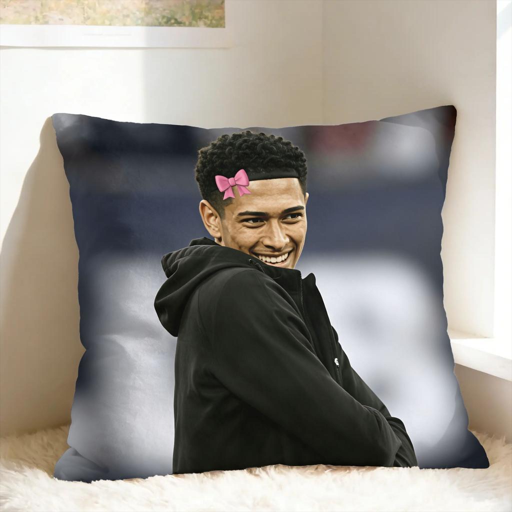 Football J-Jude B-Bellinghams Pillow Cover Morden Pillow Case For Living Room Chair Comfy Pillowcases Gift