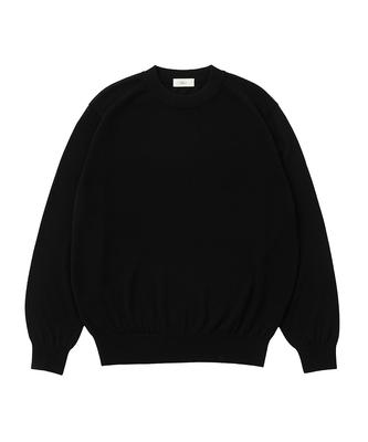 VERNO 26Ss Ll Long Sleeve Round-Neck Knit Black