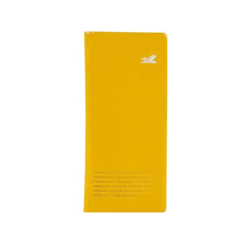 

Маленькая свежая дорожная сумка для паспорта из ПВХ конфетного цвета, простая многофункциональная визитница жёлтый