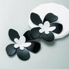 Acrylic Big Flowers Drop Earrings Handmade Boho Petal Charm Earrings Temperament Jewelry Birthday Gifts for Her