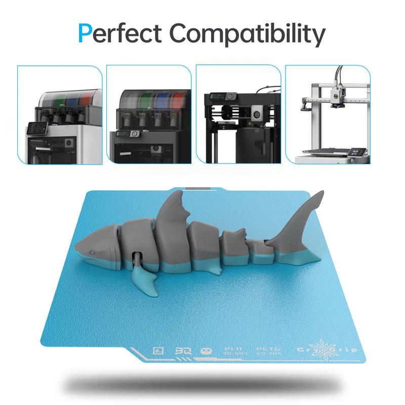 BIQU Panda Build Plate CryoGrip Pro Spring Steel Double Sided for BambuLab P1P P1S P2S A1 X1 H2D 3D Printer Adventurer 5M