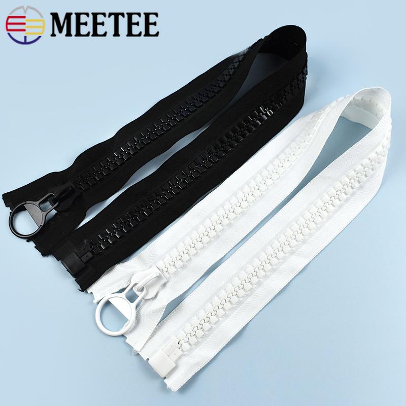 20# Fermoar din Rășină Meetee 60/75/80/100/150/200cm Extra Mare pentru Jachetă cu Puf cu Fermoar Deschis Accesorii Înlocuibile pentru Repararea Fermoarului