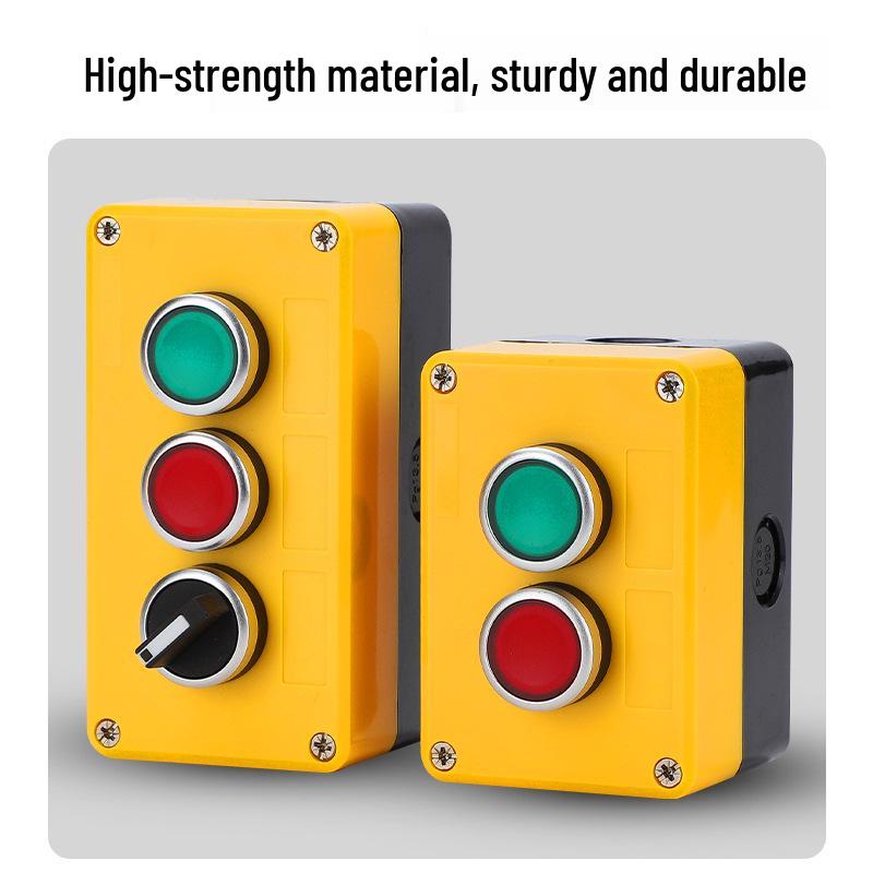 Waterproof Emergency Stop Control Box with Indicator Lights (2-3 Hole)
