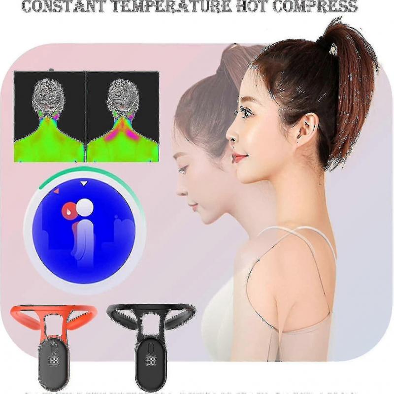 Ultrasonic Portable Lymphatic Soothing Body Shaping Neck Instrument, Ems Neck Acupoints Lymphvity Massager Device Black