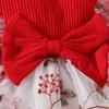Baby Ruffle Bow Flower Mesh Dress Jumpsuit for 0-2 Years