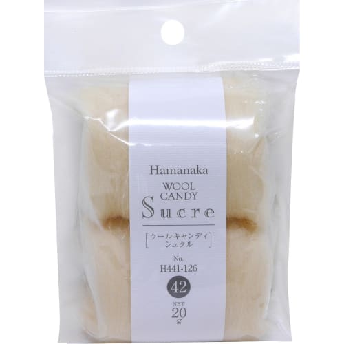 

Hamanaka Wool Felt Wool Candy Shukuru Col.42 Cream 20g H441-126-42