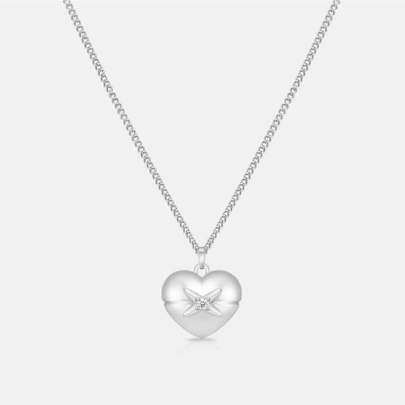 METROCITY JEWELRY Cuore White Necklace A241BN1037WPA