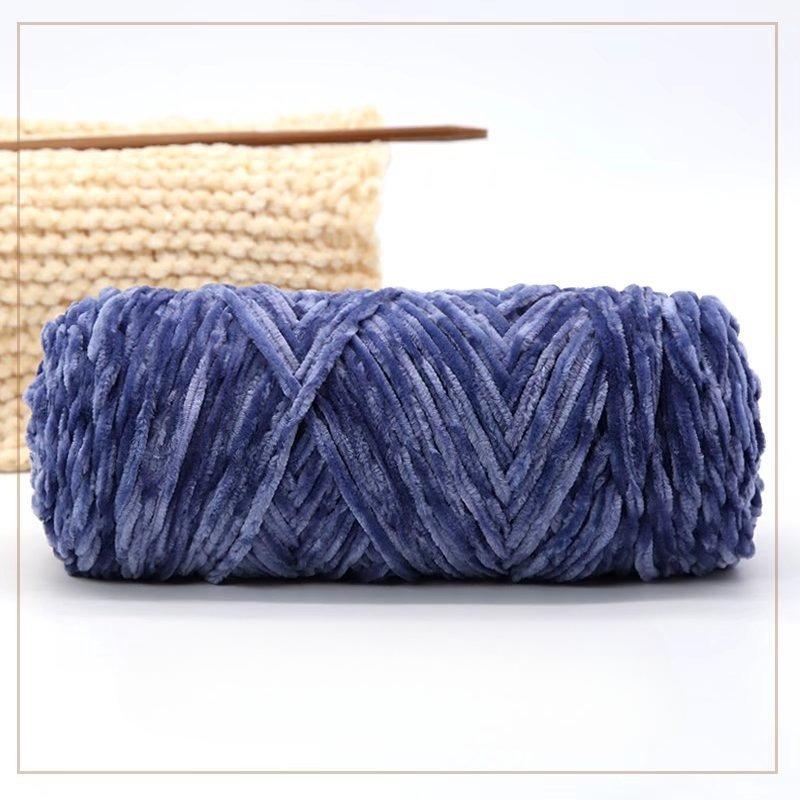 500g Chenille Soft Velvet Yarn Cotton Wool Yarn Crochet Yarn DIY Handmade Scarf Sweater Coat Blankets for Knitting Crafts