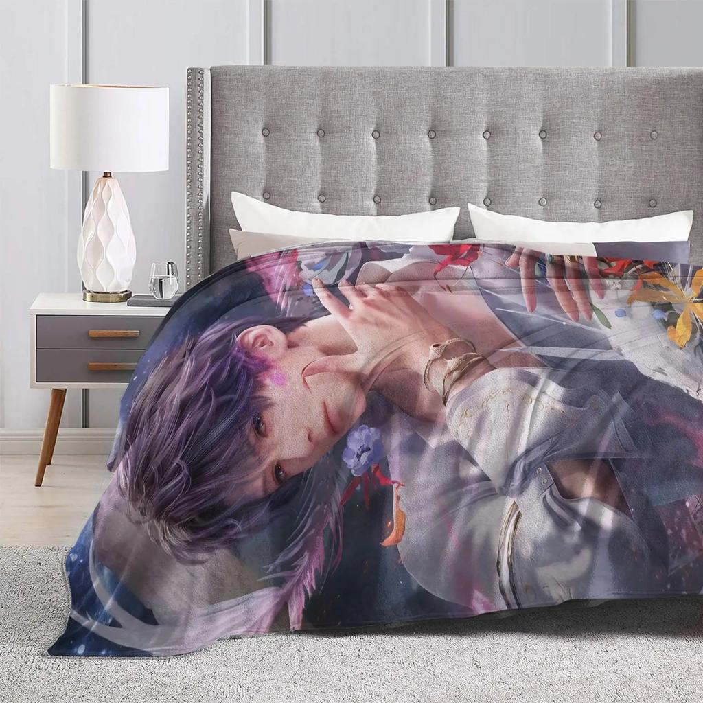 Love and Deepspace Rafayel Fuzzy Blanket Awesome Throw Blanket for Sofa Bedding Lounge 150*125cm Bedspread