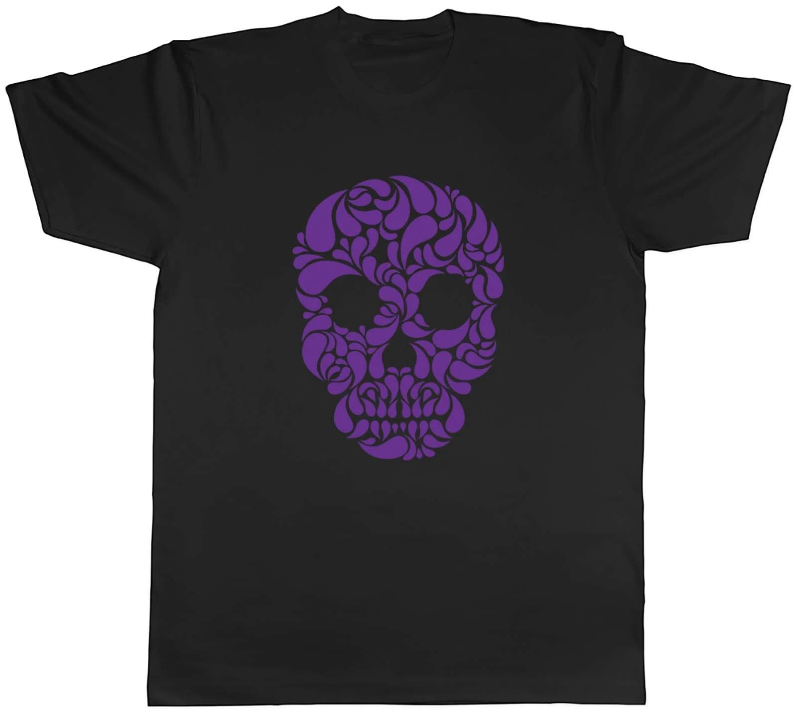 Purple Skull Mens Unisex T-Shirt Tee Gift XL