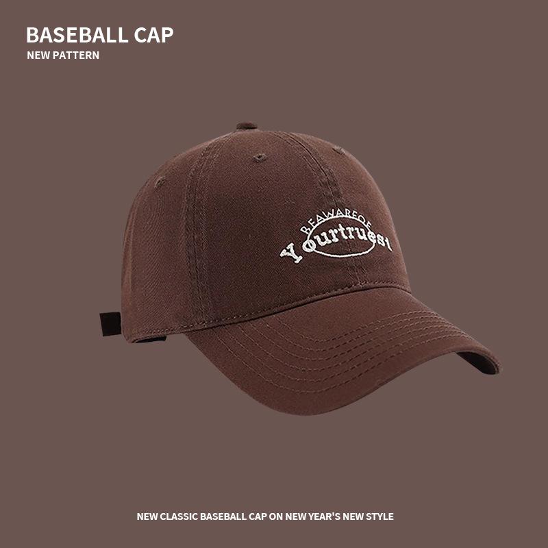 

Tide brand retro washed letter embroidered baseball cap men s outdoor leisure four seasons soft top cap Adjustable (55-60)