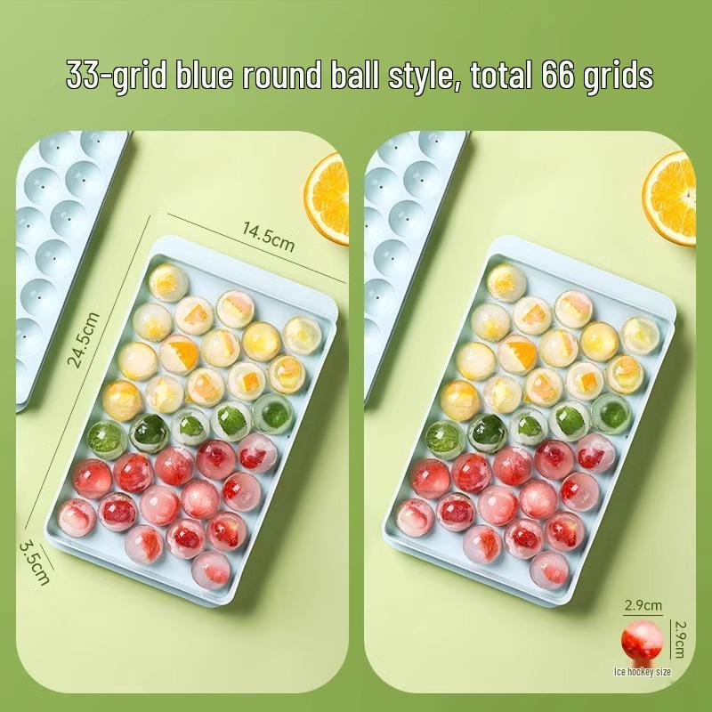 Lebensmittelechte Kugel-Eiswürfelformen mit Deckeln - Kreative selbstgemachte Eiswürfelbehälter für den Gefrierschrank