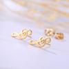 My Shape Music Note Stud Earrings for Men Women Black Color Stainless Steel Earring Punk Fashion Jewelry Pendientes Mujer 2022