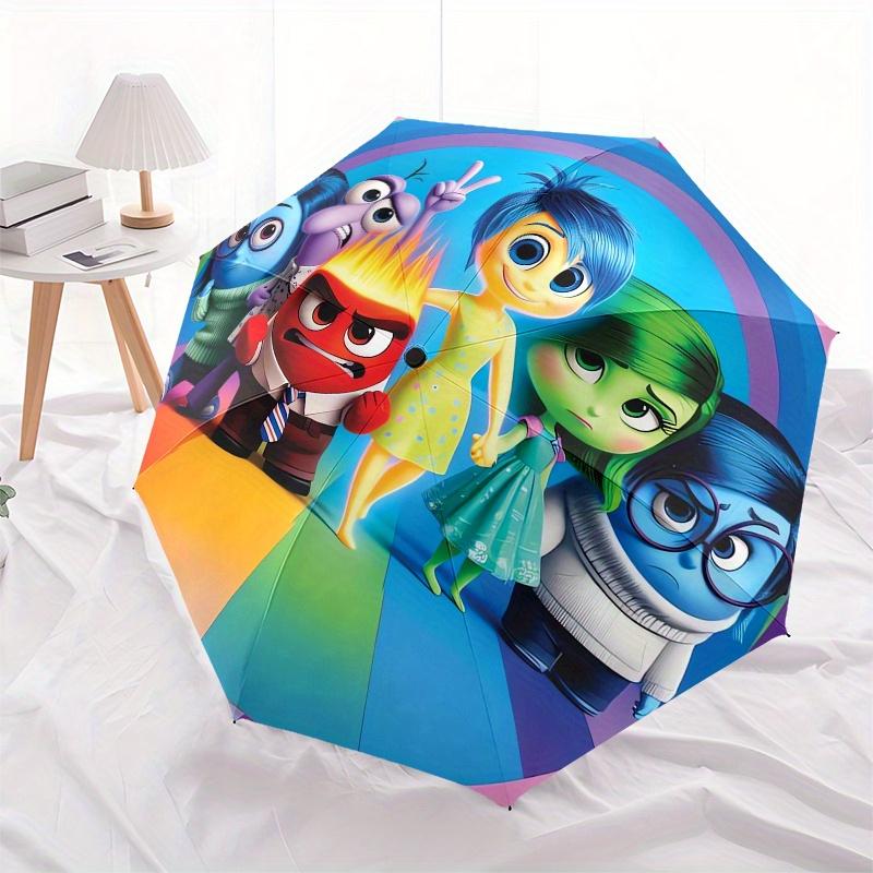 

Inside Out 2 Theme Automatic Compact Folding Cute Umbrella - Portable and Durable, 8-Bone Iron Umbrella for All Weather0707089
