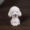 Yixing Zisha Mini Teddy Puppy Tea Pet - Zodiac Dog Ornament for Wealth Attraction and Creative Tea Play.
