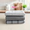 3pcs/set Cotton Kitchen Tea Towel & Napkin Set, Soft Absorbent Household Cleaning Cloth for Daily Use