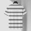 Men's Plus Size Striped Round Neck T-Shirt