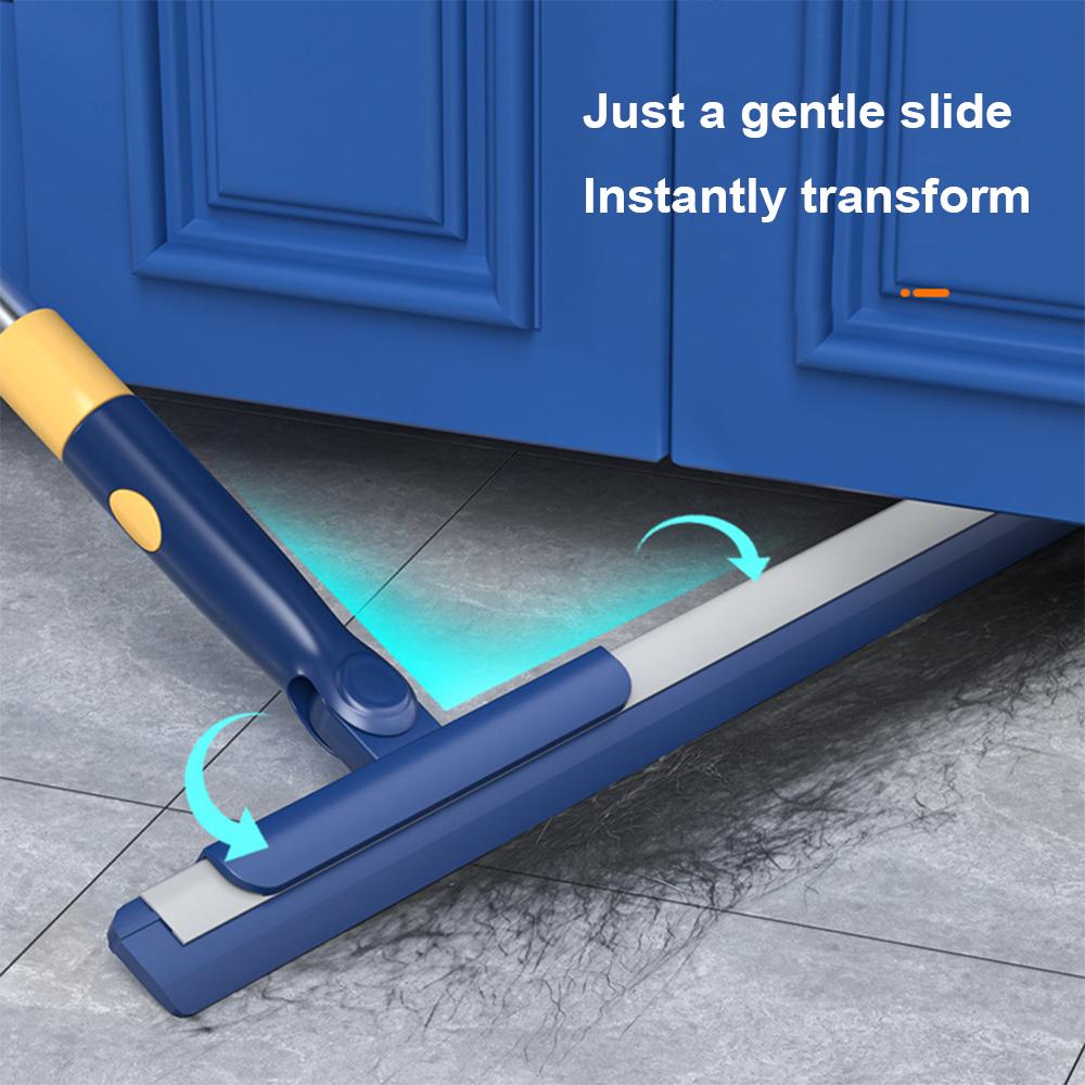 Long Handle Squeegee Mop Telescopic Silicone Scraper Broom Glass Wiper Sweeping Floor Household Bathroom Efficient Cleaning Tool
