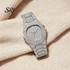 Street Style Watch Quartz with Full Diamond Bezel And Dial High Stylish Timepiece Accuracy Sparkling Trendy Hip-Hop for Daily Party Men