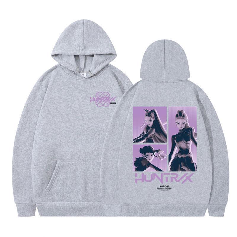 K-pop Demon Hunter Anime Graphics Hoodie Men Women Fashion Sweatshirt Long-sleeved Casual Aesthetic Trendy Loose Male Pullover