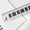 2pcs Creative Piano Keyboard Rulers Centimeter Scale 15cm Transparent Ruler Student Back To School Stationery