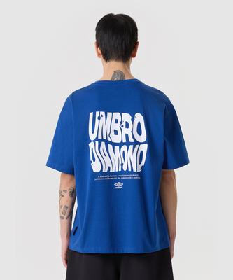 UMBRO [Cooling] Ice Cotton Wave Graphic Short Sleeve T-Shirt Blue Ur221Crs63 (A Type)