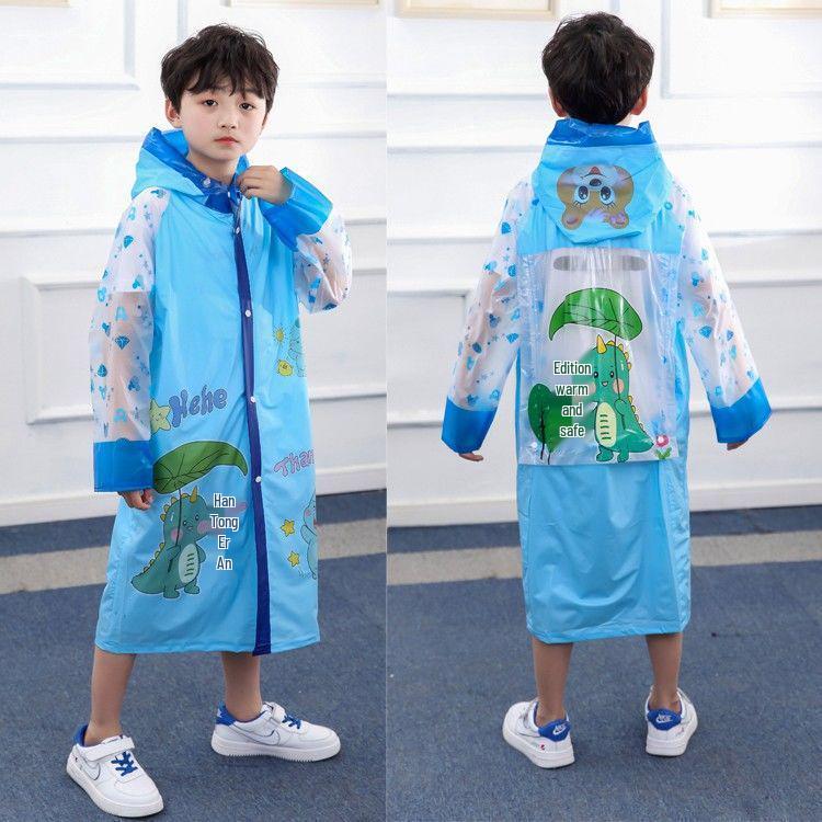 Children's Long Raincoat Poncho for Boys & Girls, Ages 2-10, Primary School