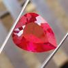 28 Ct Natural Mozambique Rich Red Ruby Pear Shape Certified Loose Gemstone