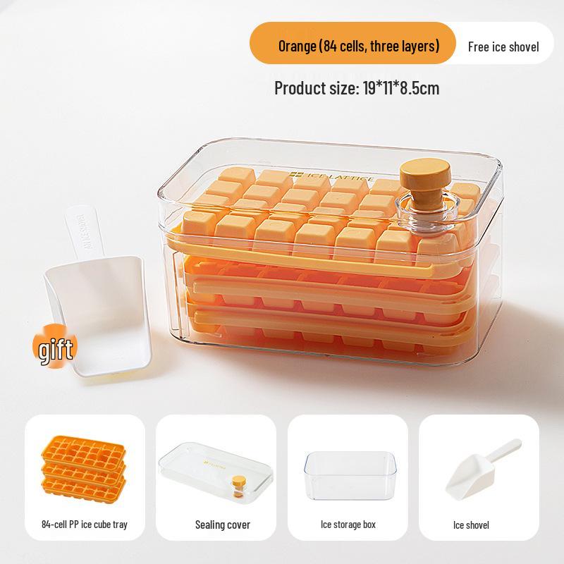 28-Grid Press-Type Ice Cube Tray: Creative Large-Capacity, One-Press Release for Easy Ice Making and Storage