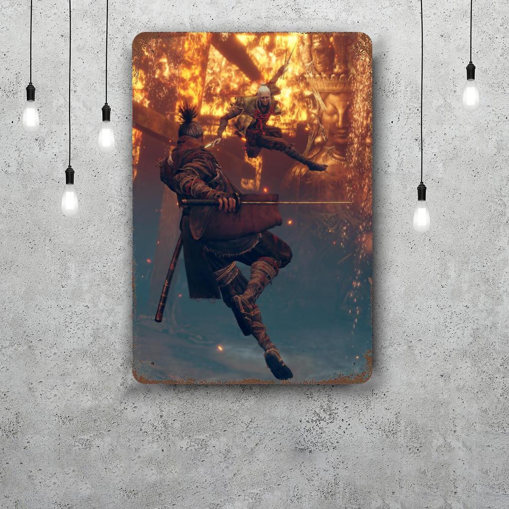 Sekiro Vintage Tin Sign Home Decor Wall Decor Art Wall Mural Room Decoration Decor Retro Metal Sign Plate Bar Posters