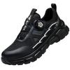 Fashion Lightweight Rotating Button Work Sneakers Protective Shoes Safety Puncture-proof Anti-smash Steel Toe Shoes Man Non-slip Sneaker