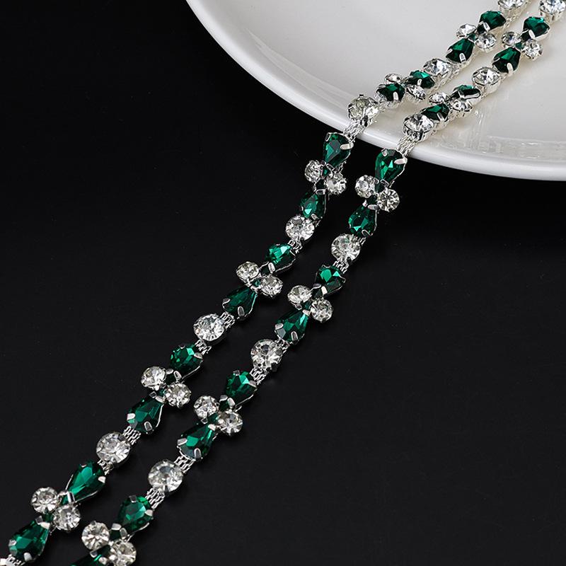 

Цветные стразовые цепочки с когтями для DIY аксессуаров и украшения одежды Approximately 90CM