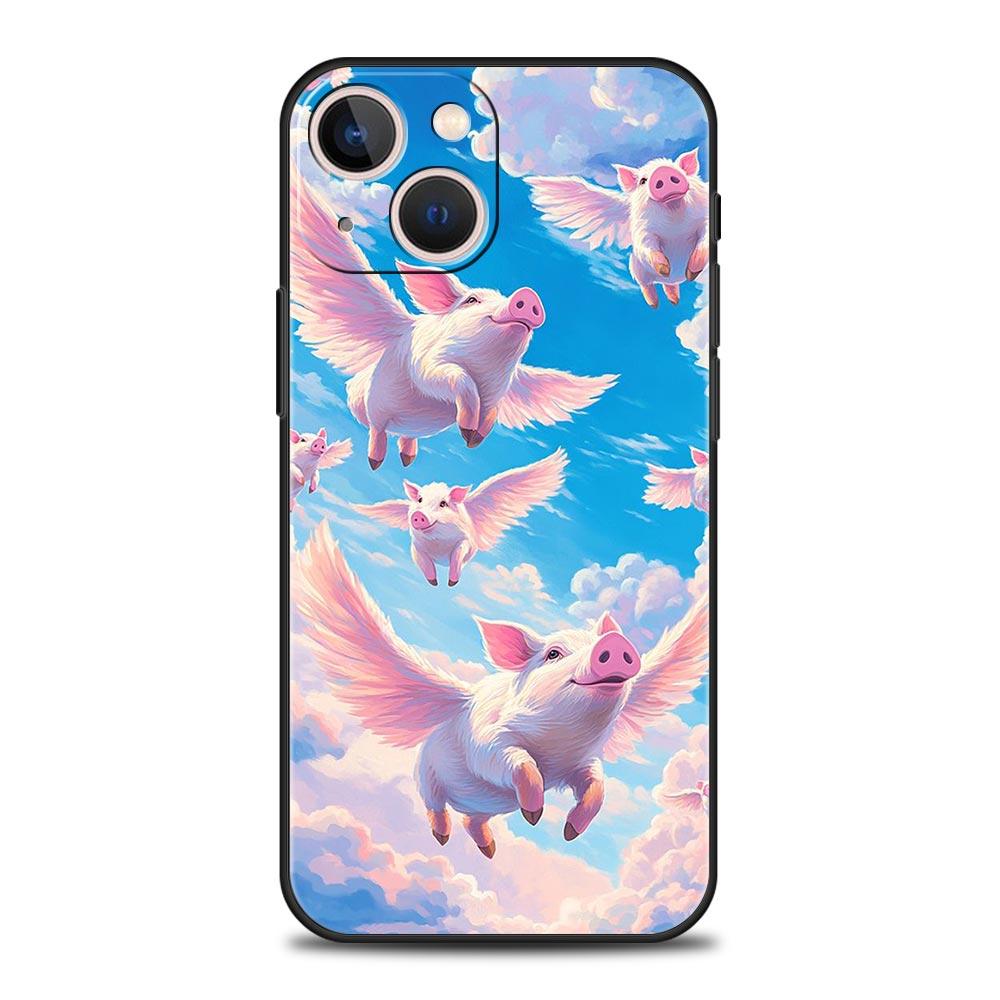 

Cute Pig Phone Case Cover for iPhone 17 16 15 14 13 12 Pro Max 11 Pro Max 17 AIR Plus Shockproof Soft TPU Shell Fundas Capas Bag iPhone 13 Pro