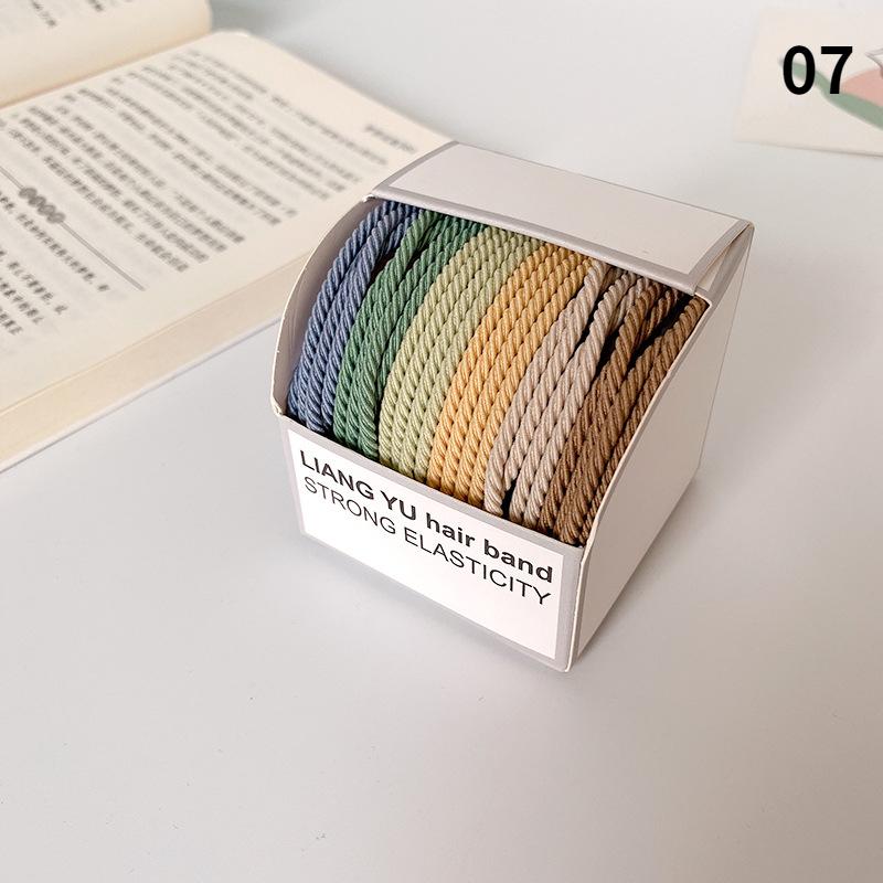 Fashion Hair Ties Set for Women Girls Simple Twist Elastic Rubber High Ponytail Hair Bands Hair Rope Hair Accessories Set