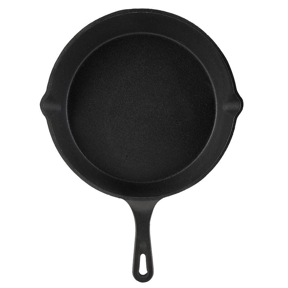 Cast Iron Frying Pan, Diameter 27 Cm, Cast Iron Frying Pan, Iron Frying Pan, Cast Iron Frying Pan, Grill Pan for Stove, Oven, Grill, Induction Cooker,