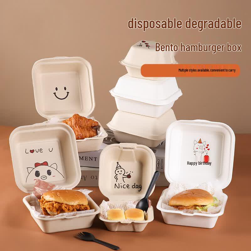 Changbaosen Disposable Paper Hamburger & Dessert Takeout Boxes