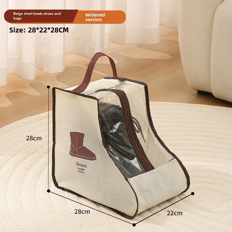 Travel Shoe Bags, Waterproof Dustproof Shoe Storage Bags with Handles, Clear Shoe Organizer for Boots and Shoes