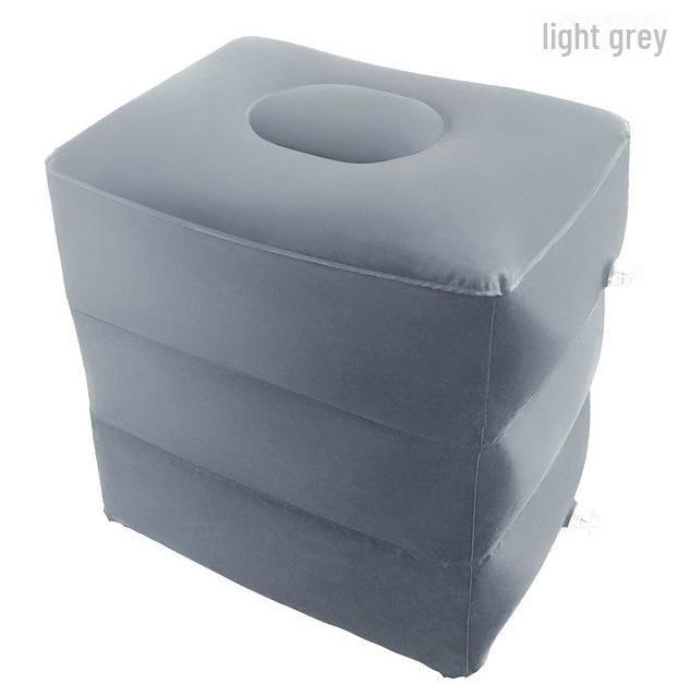Portable Inflatable Travel Footrest for Airplanes, Trains, Buses, Offices, and Cars