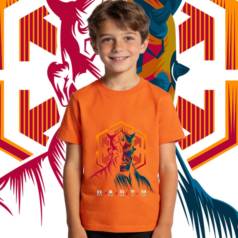 Boys Star Wars Darth Maul Graphic T Shirt Kids Casual Cotton Short Sleeve Top Summer Clothing