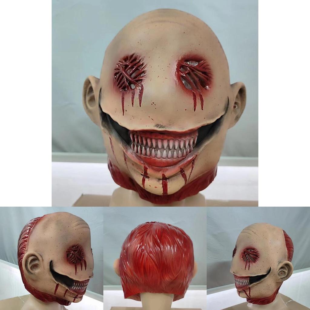 Horror Clown Mask With Latex Construction For Halloween Party And Cosplay