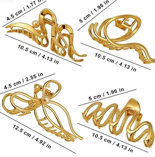 High-End Metal Butterfly Hair Clip for Women - Large, Elegant 2024 Style Shark Clip