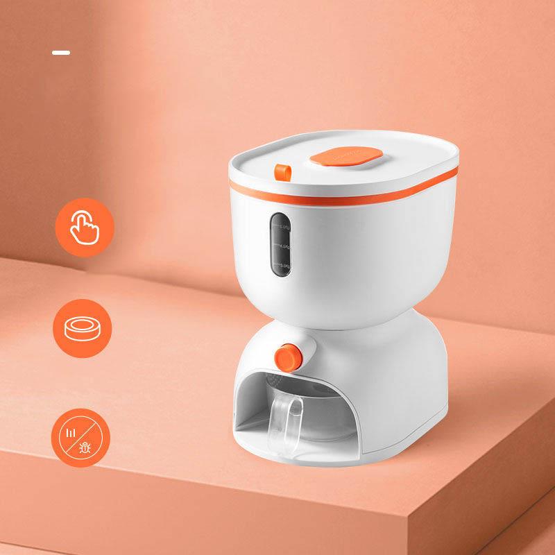 

Бытовые насекомые, герметичный влагостойкий многофункциональный цилиндр для риса, пищевой контейнер для хранения риса, кухонное утолщенное ведро для хранения оранжевый